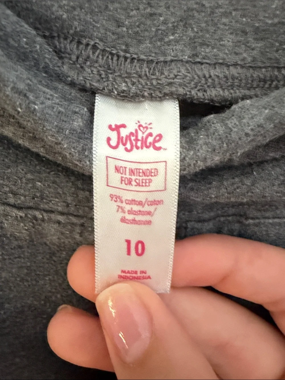 Justice Girls' Charcoal Gray Leggings
